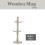 Apollo Grey Beechwood Mug Tree 6 Hook Cup Holder 9