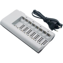8-fach Akkuladegerät für AA-, AAA-, Ni-MH- und Ni-Cd-Akkus, EU-Stecker, SCY61021101_2942