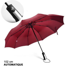 Automatischer Regenschirm – Rot – Windfest, kippsicher, UV-beständig – Für Damen und Herren