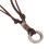 Vintage Doppelkreis-Lederhalskette Brown 1