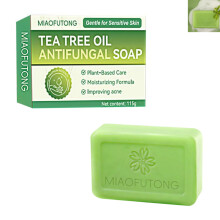 (1Pcs) NEW Relief Soap Bar Anti-fungal and Soothing Tea Tree Oil Soap Natural Soaps