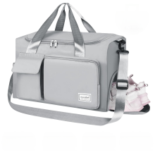 Reisetasche Sporttasche mit Schuh- und Nassklamottenfach wasserdicht Grey