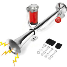 DZANKEN 12V 150dB 45cm Leistungsstarke Autohupe mit Halterung und Luftkompressor für alle Fahrzeuge
