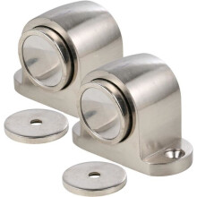 ZVD Magnetischer Türstopper – Magnetlegierung – Bodenmontagehalterung – Drahtgezogene Oberfläche – 2er-Pack
