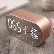 Radiowecker, Bluetooth-Lautsprecher, Tischradio mit FM-Funktion und Thermometer, Freisprecheinrichtung