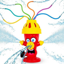 Kinder-Feuerhydranten-Sprinkler – Lustiger Spiel-Sprinkler für draußen mit witzigem Gesicht und bunten Schaumstoffschläuchen