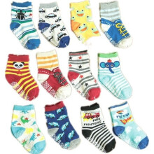 Anti-Rutsch-Babysocken 6 bis 36 Monate – ELECMOTIVE – 12 Paar – Rutschfeste Sohlen – Weiche Baumwolle
