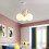 Cartoon-style sleeping bear LED pendant light, children's bedroom ceiling light, decorative light 3