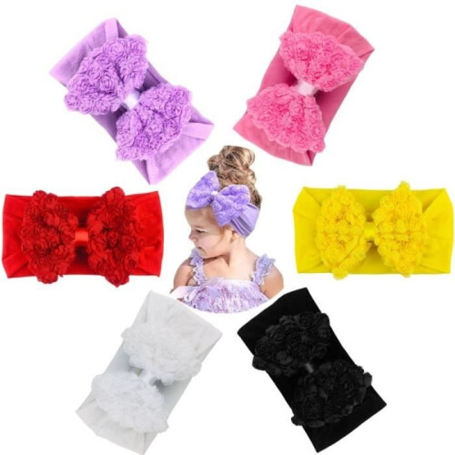 6 elastische Haarreifen für Babys