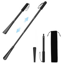 Schuhanzieher mit langem Griff, ausziehbarer Schuhanzieher von 11"-33,5", Schuhanzieher aus Aluminium
