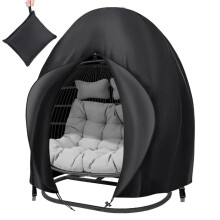 Vanntett hengestoltrekk – beskyttelsestrekk til hengestol med egg 200x230cm 210D Oxford med glidelås og snøring for utendørs bruk i ha
