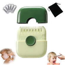 2-in-1 Haartrimmer voor Kinderen, Trimmer voor Gespleten Haarpunten met Vervangbare Mesjes, Multifunctionele Haartrimmer, Groen