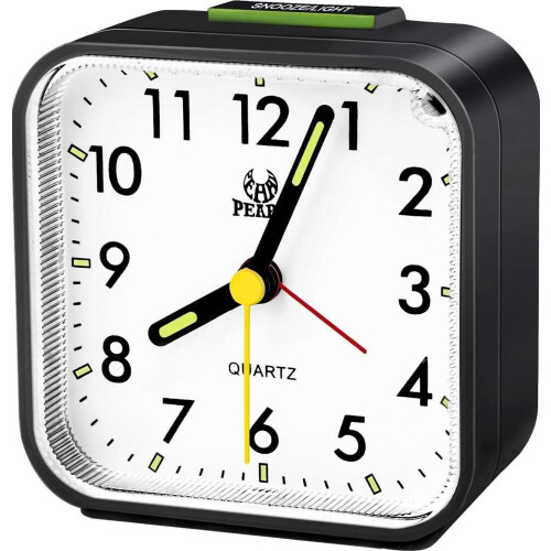 Analoger Wecker, lautloser Wecker, geräuschloser Wecker mit Schlummerfunktion