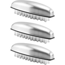 3x Handwasborstel, roestvrijstalen nagelborstel, verwijdert geurtjes, voor doe-het-zelf, handen wassen, in de badkamer, keuken voor rei