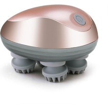 Massageador de cabeça portátil com 3 modos e 6 técnicas de massagem para relaxamento.