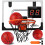 Mini cesta de basquete infantil para ambientes internos, conjunto com 3 bolas — Mini cesta com placar eletrônico — Cesta de basquete 1