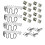 Conjunto de 4 molas de substituição para sofá, 50 cm (20 polegadas), com 8 ganchos em S – Kit de reparo de molas onduladas de alta res 1