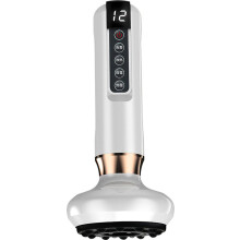 Elektrisch schraapinstrument, cupping-apparaat, 12 niveaus van verwarmde onderdruk, gezondheidsmassage en meridianenreiniging, wit