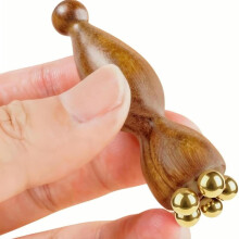 Gezichtsmassageapparaat, facelift-stick, gezichtsmassagestick van natuurlijk hout, handgemaakt schoonheidshulpmiddel voor Gua Sha en on