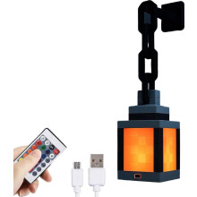 Luminária Noturna Pixelada com Controle Remoto, Luz Ambiente LED de 16 Cores, Recarregável via USB para Mesa e Parede, Ideal para Quart