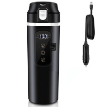 Chaleira elétrica para carro, 12V/24V, caneca térmica de 500 ml para aquecer bebidas em qualquer lugar.