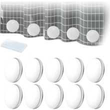 10 magneettisen verhopainon setti, 30 g, kumipäällysteinen, pöytäliinoille, suihkuverhoille ja ulkokäyttöön