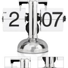 Horloge de table rétro à rabat 1621 cm – Horloge mécanique pliante à mouvement à quartz, affichage numérique minimaliste pour salon