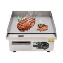 Commercial Electric Griddle 2000W 14 Inch Stainless Steel Grill