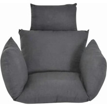 Hängesesselkissen – Wasserdichtes Sitzkissen für Vogelnestschaukeln, Polyester, Dunkelgrau