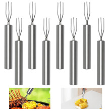 Kartoffelgabeln-Set aus Edelstahl, 8-teilig, für gekochte Kartoffeln, Maisgabeln, Grillgabeln, wiederverwendbar, ideal für Camping und