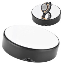 Motorisierter, drehbarer Präsentationsständer – Pwshymi – Schwarz – ABS – 18 x 4,5 cm