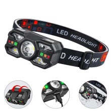 Lanternă frontală LED cu 2 bucăți, lanternă frontală LED, senzor de mână, 5 niveluri de luminozitate, încărcare rapidă Type-C,
