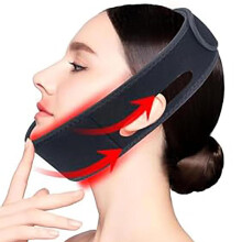 Ceinture de luminothérapie rouge pour la nuque et le menton, thérapie infrarouge portable avec minuterie, luminothérapie LED pour soula