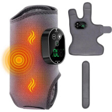Voetmassageapparaat, 3-in-1 Foot Revive Massager, draadloze en draagbare verwarmde enkelsteun, verwarming en vibratie, 3 standen