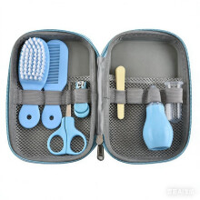 8-delige babyverzorgingsset, babymanicureset, babyverzorgingsproducten, nagelknipper, blauw