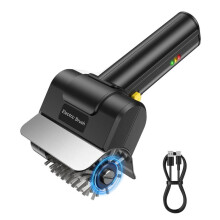 Escova elétrica para grelha, limpador de churrasqueira recarregável, 600 rpm, bateria de 4V com cabo de carregamento USB, limpa automat