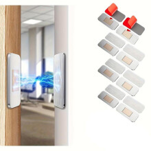 Fechos magnéticos autoadesivos para portas, conjunto de 8, aço inoxidável ultrafino, ímãs fortes para móveis, sem necessidade de furar,