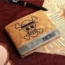 Geldbörse - EINTEILIG - Braunes Leder - 9,5 x 12 cm - Weich - Druckknopfverschluss