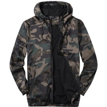 Wasserdichte Herrenjacke – Winddichte Outdoorjacke – Langärmliger Regenmantel – Wander- und Campingjacke