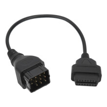 AYNEFY OBD2-Kabel, 12-polig auf 16-polig, OBD2-Anschlusskabel, OBDII-Adapter, Kfz-Zubehör, geeignet für Renault