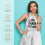 (White Queen) Polyester Adjustable Neck Letter Apron, Holiday Gift Kitchen Apron Set Home 4
