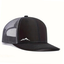 Stylish Quick Dry Outdoor Sun Cap With Airflow Mesh-black gray