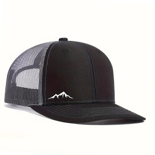 Comfortabele polyester baseballpet opvouwbare-Zwart grijs