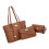 3Pcs Friendly Bag Roomy Essential Practical PU Underarm-Brown 1