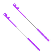 2Pieces Food Grade Silicone Straw Brush With Metal Handle For-P