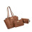 Spacious Laptop Top Handle Bag With Inner Compartments-Brown 1