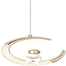 Suspension LED moderne en forme de lune, mini lustre de chevet, 3 couleurs, chambre d'enfant
