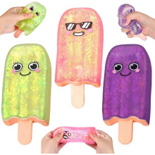 3-osainen jäätelöpuristussquishy, kesäjäätelösquishy fidget-aistilelut ahdistuksen lievitykseen, tabasquishy, söpöt squishyt jäätelöpur