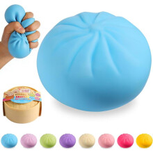 (Sininen) Myppy Squishy, Viral Bao Bun -puristuslelu, Stressinlievityslelu mysteerilaatikkoon, Täydellinen loma- ja syntymäpäivälahja