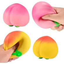 2 kpl Squishy Peach, Persikka Squishy, Pehmeät Puristettavat Hedelmä Squishyt, Squishyes Fidget Aikuisille, Söpöt Hedelmä Squishyt Stre